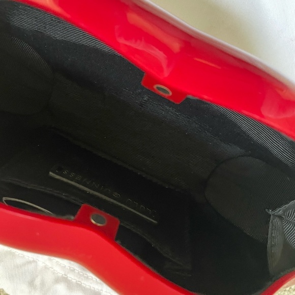 Lulu Guinness red lip clutch bag - Picture 4 of 6